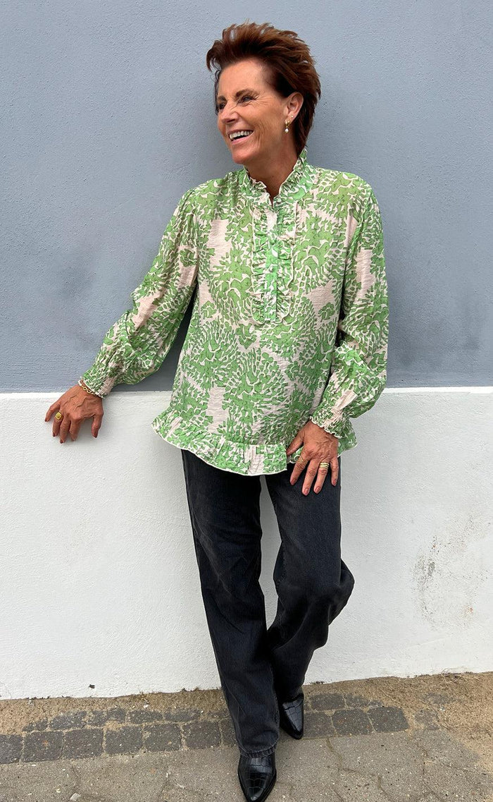 Say INA Copenhagen Bluse - Pia - Green Dream