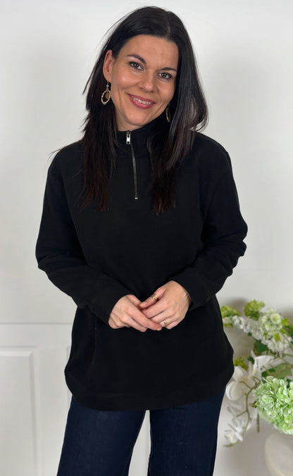 Say INA Copenhagen Fleece Trøje - Fie - Black