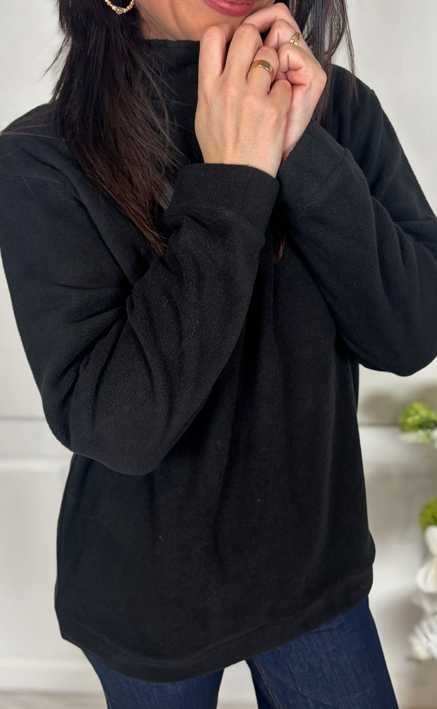 Say INA Copenhagen Fleece Trøje - Fie - Black