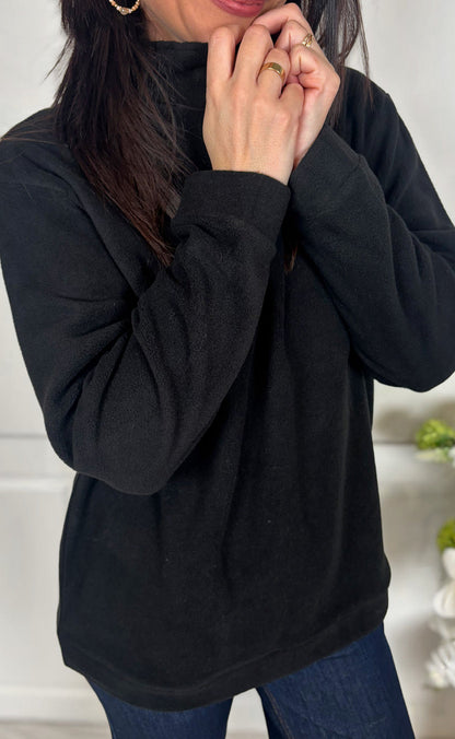 Say INA Copenhagen Fleece Trøje - Fie - Black