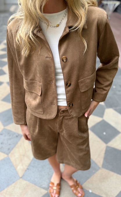 Say INA Copenhagen Jakke - Kathi Suede - Camel