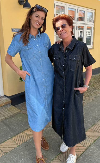 Say INA Copenhagen Kjole - Detia Summer - Black Denim