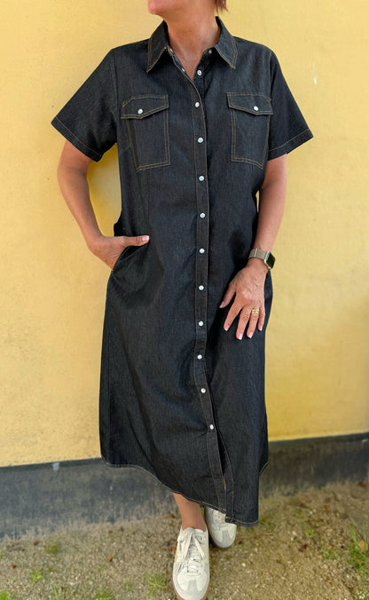 Say INA Copenhagen Kjole - Detia Summer - Black Denim