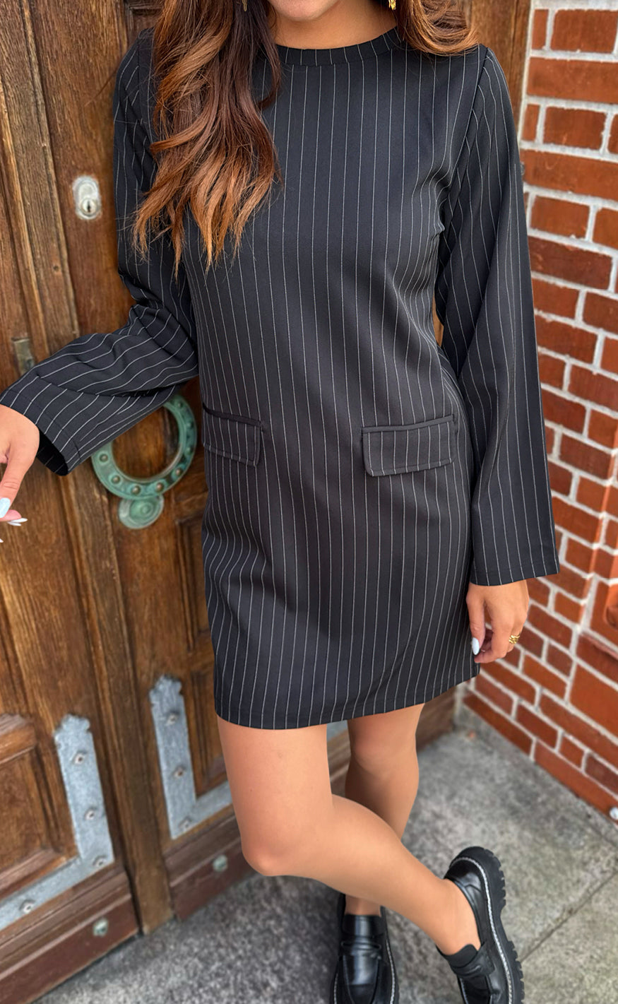 Say INA Copenhagen Kjole - Dicte - Black Pinstripe
