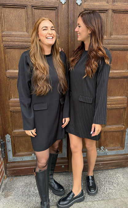 Say INA Copenhagen Kjole - Dicte - Black Pinstripe