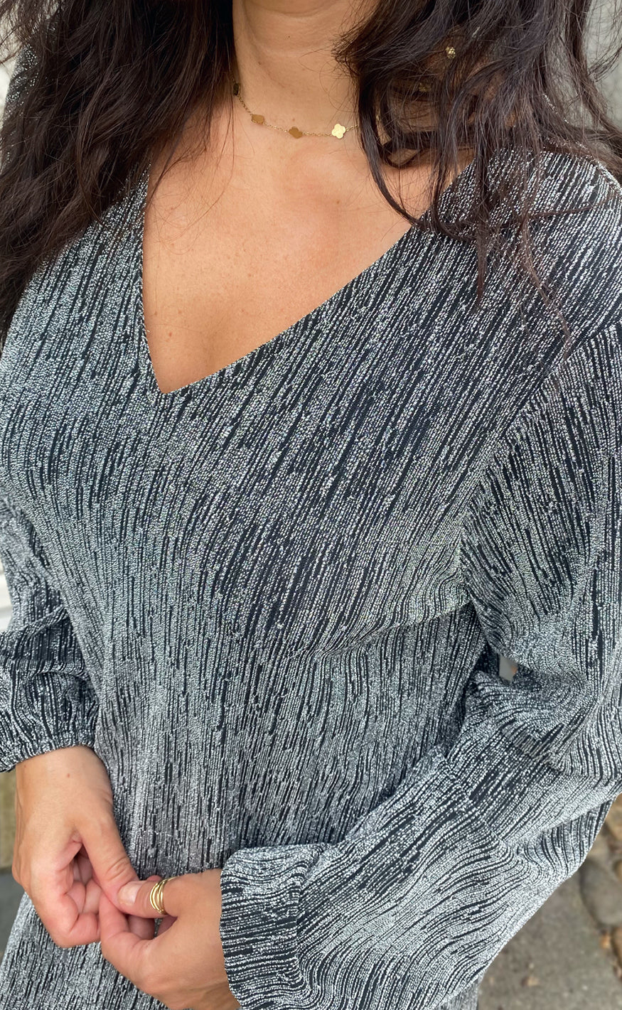 Say INA Copenhagen Kjole - Elina - Silver Glitter
