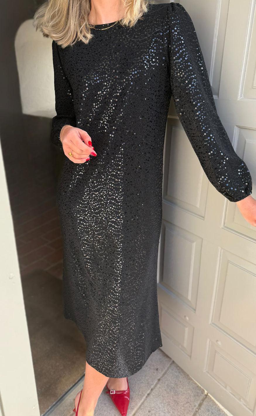 Say INA Copenhagen Kjole - Fia Long - Black Sequin
