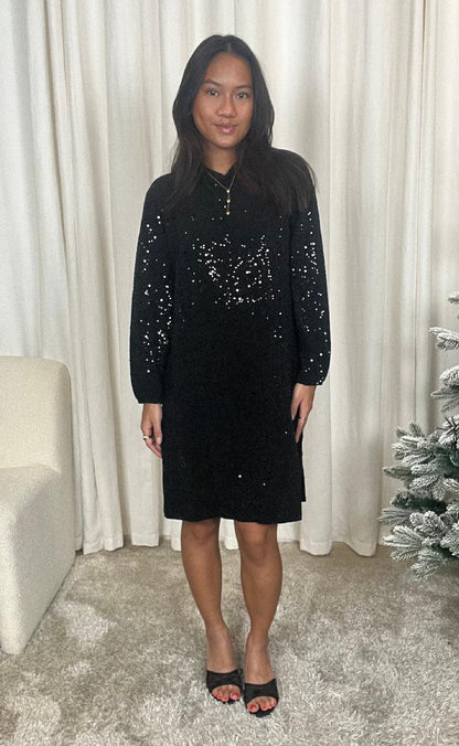 Say INA Copenhagen Kjole - Fia Short - Black Sequin