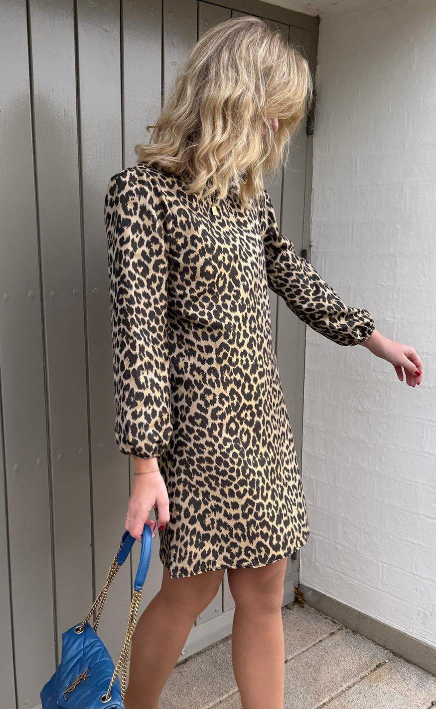 Say INA Copenhagen Kjole - Fia Short - Shiny Leopard