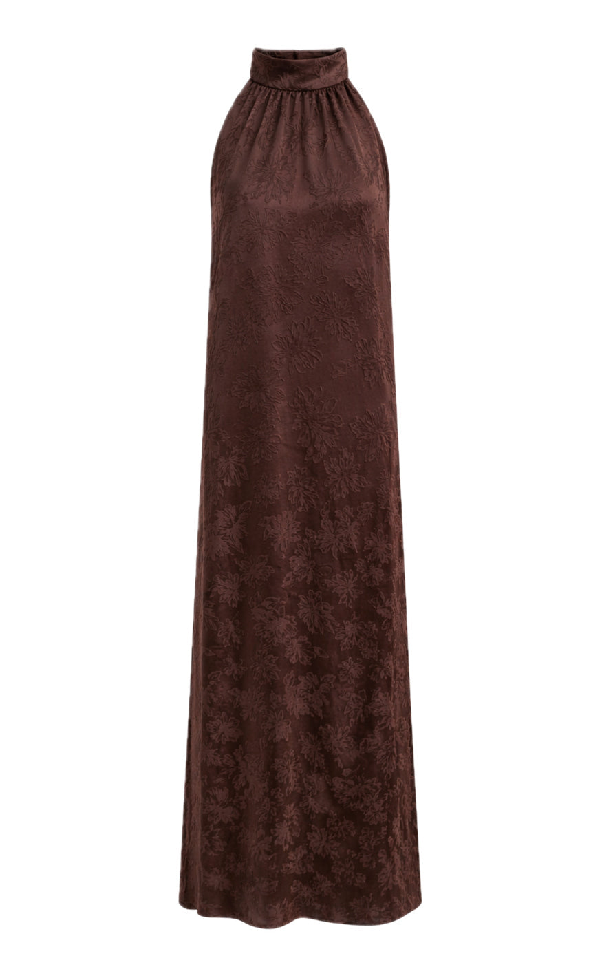 Say INA Copenhagen Kjole - Malina - Dark Brown Flower