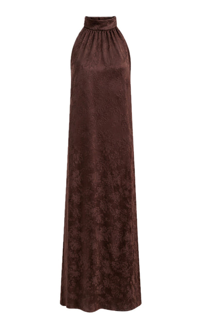 Say INA Copenhagen Kjole - Malina - Dark Brown Flower