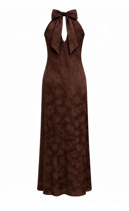 Say INA Copenhagen Kjole - Malina - Dark Brown Flower