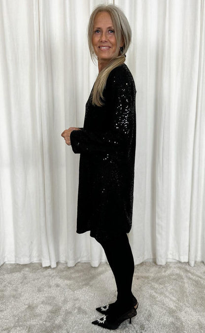 Say INA Copenhagen Kjole - Sima - Black Sequin