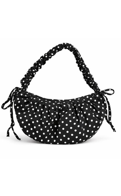 Say INA Copenhagen Taske - Dortea Dotted - Black W. White Dots