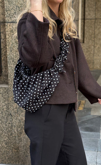 Say INA Copenhagen Taske - Dortea Dotted - Black W. White Dots
