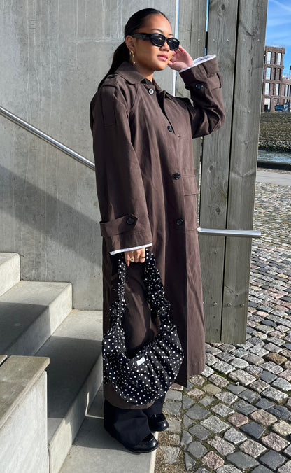 Say INA Copenhagen Taske - Dortea Dotted - Black W. White Dots