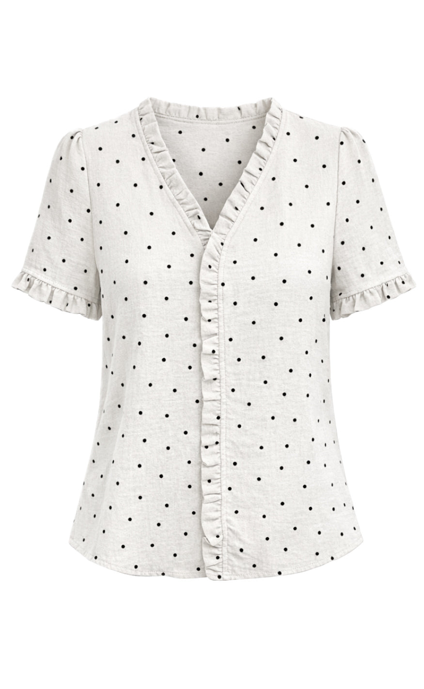 Say INA Copenhagen Top - Catja - Black Dots