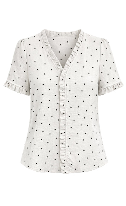 Say INA Copenhagen Top - Catja - Black Dots