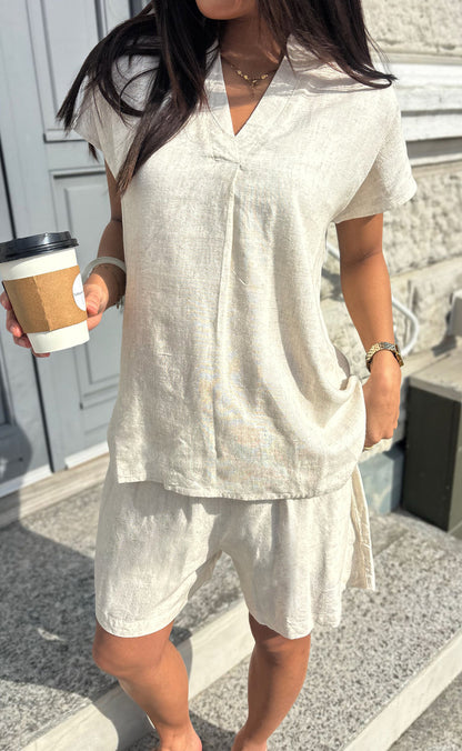 Say INA Copenhagen Top - Laura Linen - Sand