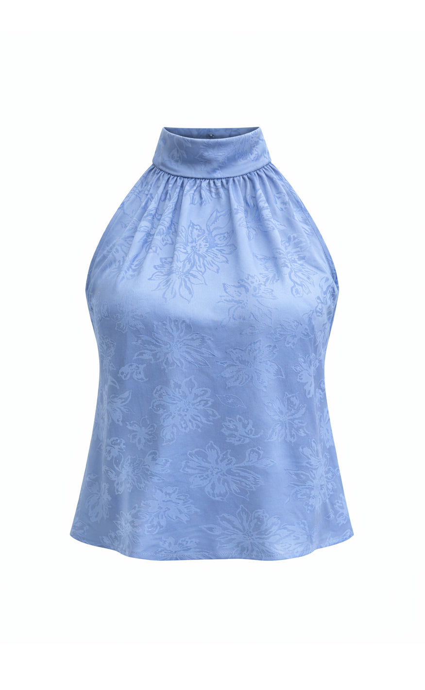Say INA Copenhagen Top - Malina - Blue Flower