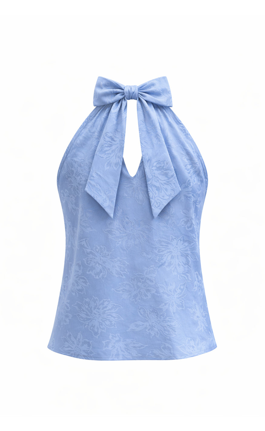 Say INA Copenhagen Top - Malina - Blue Flower