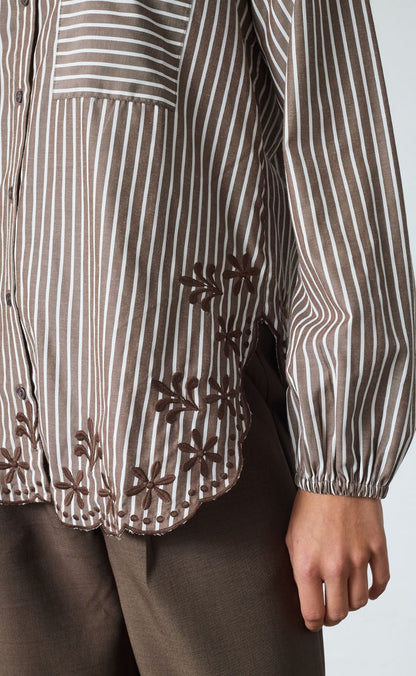 Sisters Point Skjorte - ISTEA-SH4 - Brown / Cream