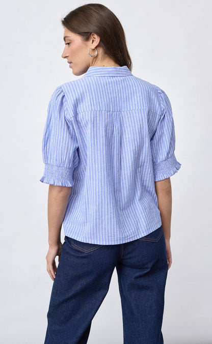 Sisters Point Skjorte - ISOLA-SS14 - Blue Stripes Beach