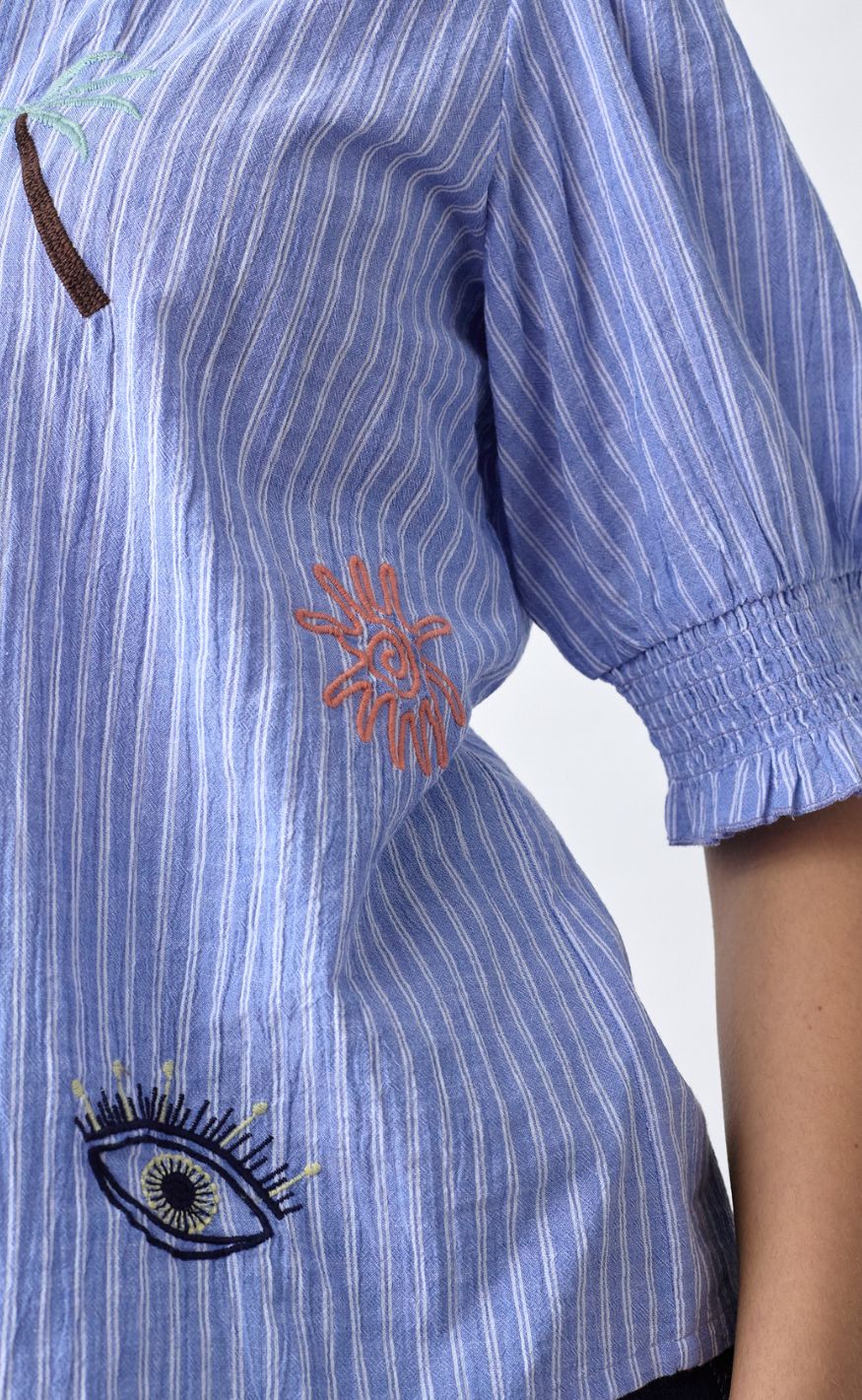 Sisters Point Skjorte - ISOLA-SS14 - Blue Stripes Beach