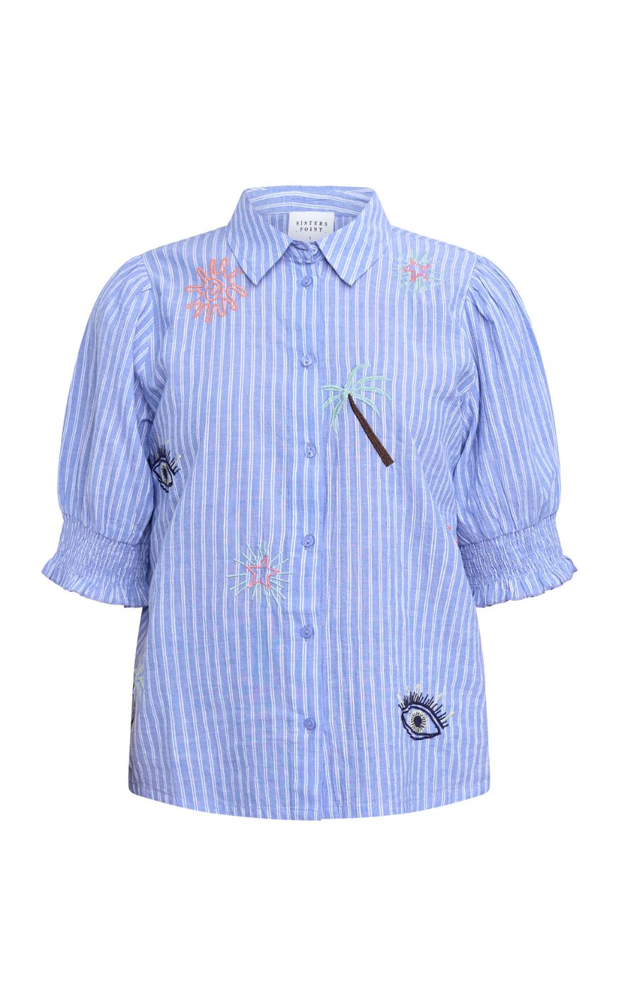 Sisters Point Skjorte - ISOLA-SS14 - Blue Stripes Beach
