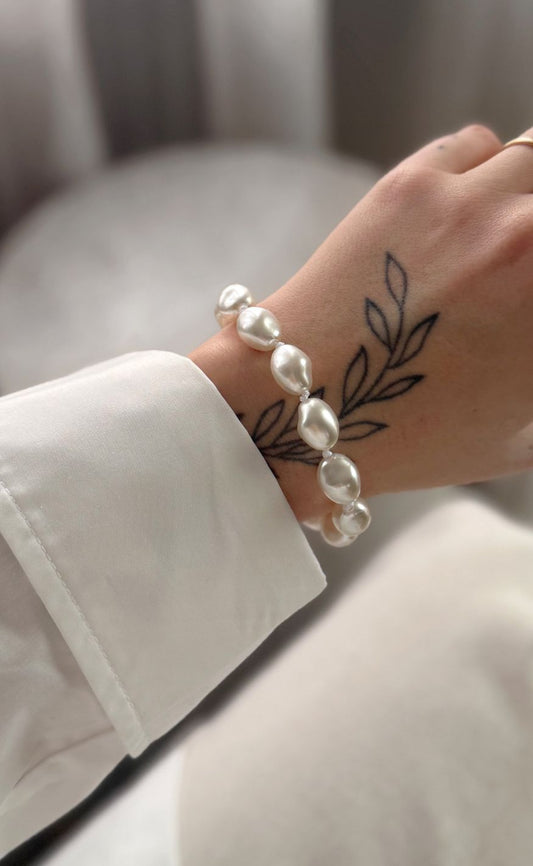 Smykkeli Copenhagen Armbånd - Pearl Babe - White Pearl