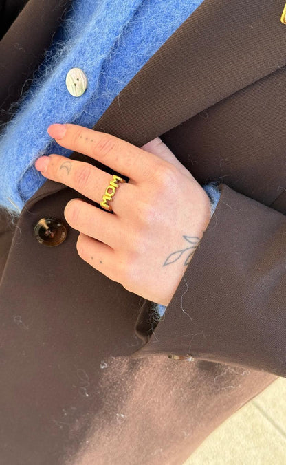 Smykkeli Copenhagen Ring - Mom - Golden