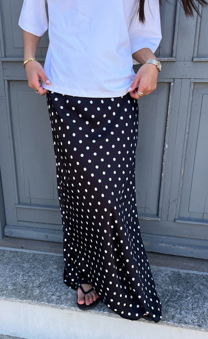 Say INA Copenhagen Nederdel - Diana Dot - Black W. White Dots